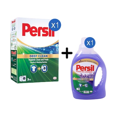 Persil Detergent LF 3kg + Power Gel Lavender Deep Clean Liquid Laundry Detergent 1L