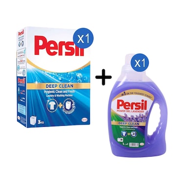 Persil Detergent HF 3kg + Power Gel Lavender Deep Clean Liquid Laundry Detergent 1L