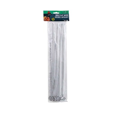 Abelplast Barbecue Flat Wire Skewers 41.5cm 10 Pieces Set