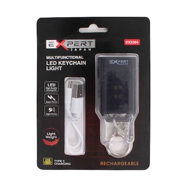 Expert Rechargeable Multifunctional LED Keychain Light EX3364