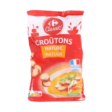 Carrefour Classic Nature Croutons Crispy Bread Cubes 90g