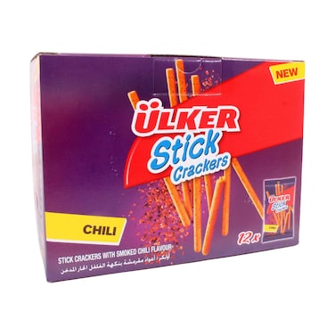 Ulker Stick Crackers Chili Flavour Crispy Snack Sticks 30gx12 Pieces