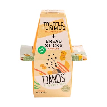 Truffle Hummus Dip &amp; Crunchy Breadsticks Snack Pack 100g