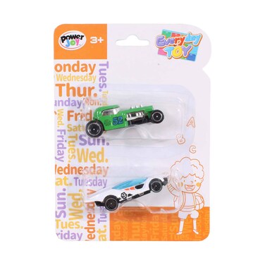 Power Joy Everyday Toy Alloy Car 2 Pieces Set Assorted