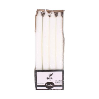 White Candles 8 Pieces Set