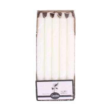 White Candles 10 Pieces Set
