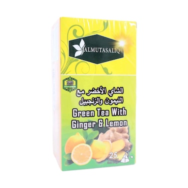 Almutasaliq Green Tea with Ginger &amp; Lemon 25 Pieces
