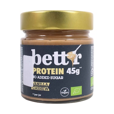 Bett'r Organic 45g Protein Vanilla Cashew Spread No Added Sugar 250g