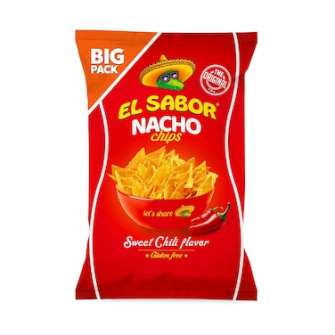 El Sabor Sweet Chili Gluten Free Nacho Chips 180g