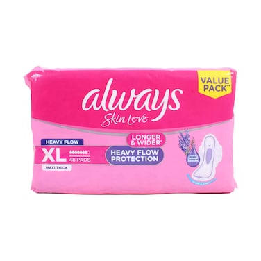 Always Skin Love XL Maxi Thick Sanitary Pads 48 Pieces