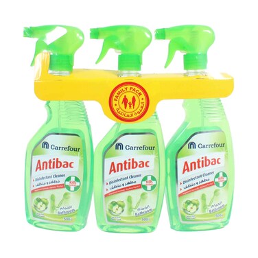 Maf Carrefour Antibac Bathroom Disinfectant Cleaner Spray Multipack 500mlx3 Pieces