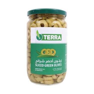 Terra Sliced Green Olives 650g