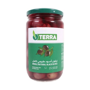 Terra Whole Natural Black Olives 650g