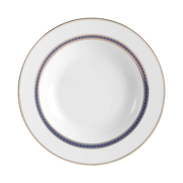 Decopor 8.5 Inches Soup Plate Midnight Gold Design