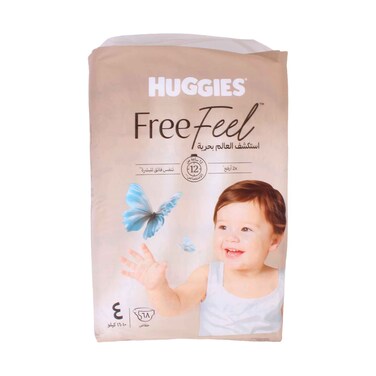 Huggies FreeFeel Baby Diapers Size 4 Jumbo Pack