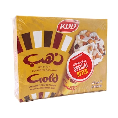 KDD Gold Ice Cream Cones Multipack 6 x 100ml