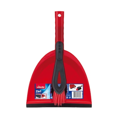 Vileda 2 In 1 Short Handle Dustpan And Brush Set