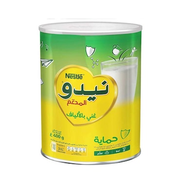 نيدو المدعم حليب مجفف كامل الدسم عبوة 400غ