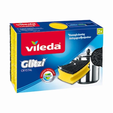 Vileda Glitzi Antibacterial Sponge Scourer x2