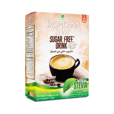 Tropicana Slim Caffe Latte Drink Sugar Free 140g