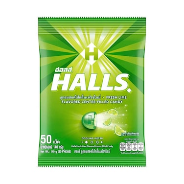 Halls Fresh Lime Flavoured Center Filled Candy 140g