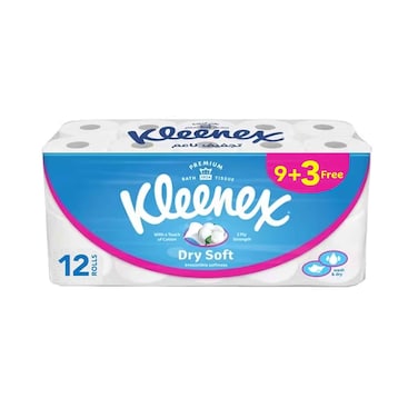 Kleenex Extra Dry Toilet Paper 3 Ply 12 Rolls