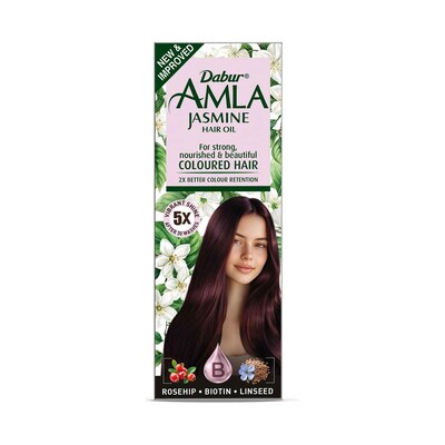 Huile Pour Cheveux Dabur Amla Jasmin 200ml - Nourrissante - Parfum Jasmin - Bio