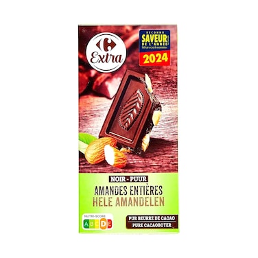 Carrefour Dark Chocolate Whole Almonds 200g