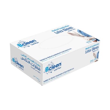 Al Bayader Medium Latex Gloves 100 Pieces