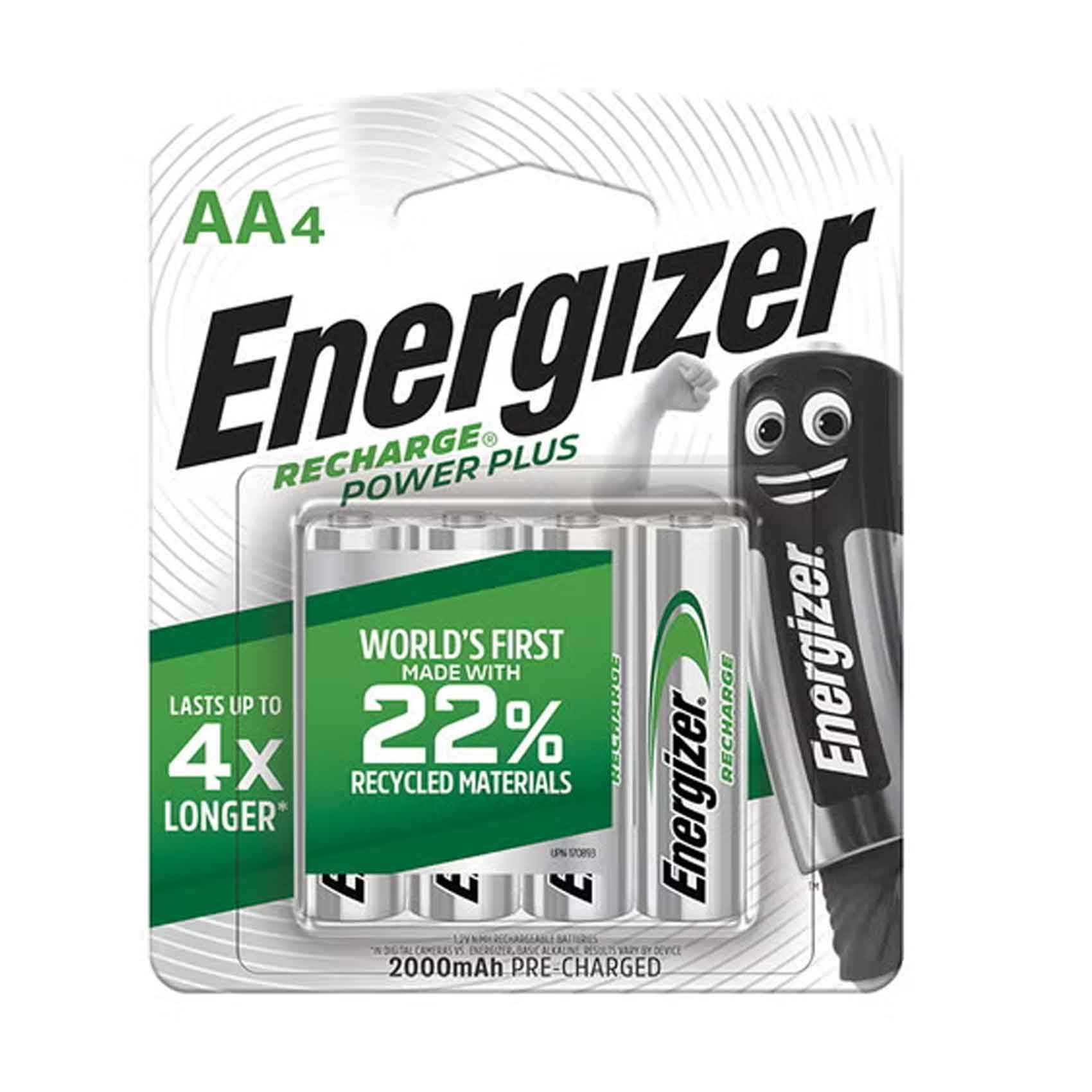 Energizer Recharge AA Battery Pack of 4 Pieces