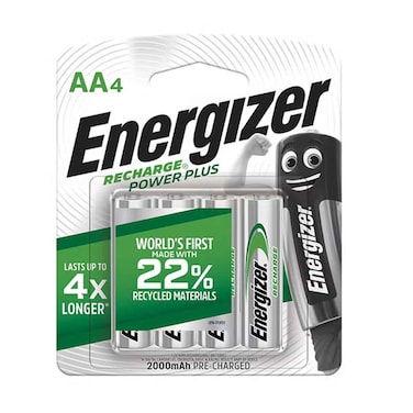 Energizer Recharge AA Battery Pack of 4 Pieces