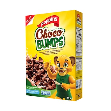 Poppins Choco Bumps Chocolate Flavored Toasted Wheat Cereals 30g