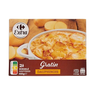 كارفور بطاطس دوفينوا مجمدة اكسترا 450 جرام