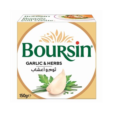 Boursin Soft Cheese, Garlic And Herbs, 150G