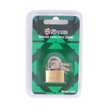 Sirocco Brass Padlock 25mm