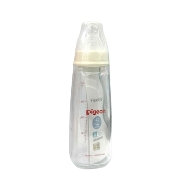 Pigeon Flexible Nursing Glass Bottle Slim Neck  4 Month Old+