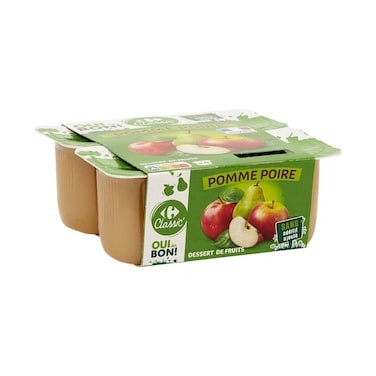 Carrefour Compote Apple Pear 100gx4