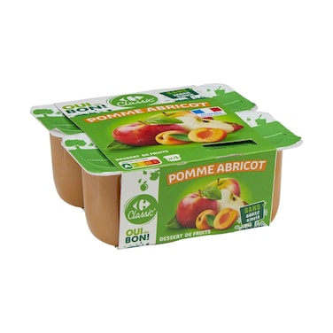 Carrefour Apple And Apricot Compote 100gx4