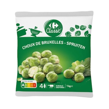 Carrefour Frozen Tender Brussels Sprouts 1kg