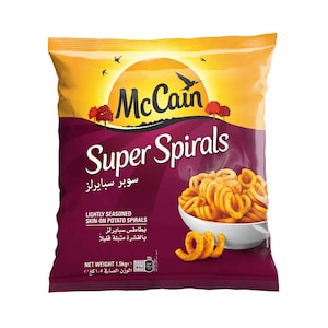 McCain Super Spirals Lightly Seasoned Skin Potato Fries 1.5kg