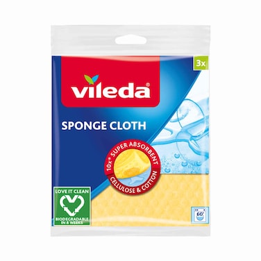 Vileda Multi Purpose Sponge Cloth x3