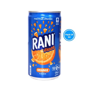عصير راني فلوت مع قطع فواكه حقيقية بنكهة البرتقال، 180 مل × 24 قطعة