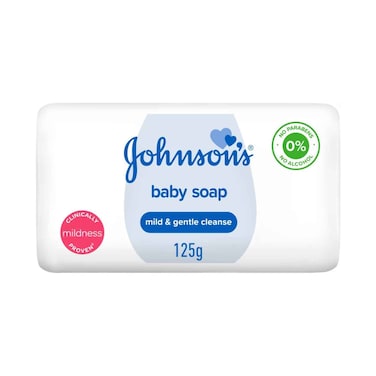 Johnson's Baby Soap Mild Formula Gently Cleanses Without Drying 125g