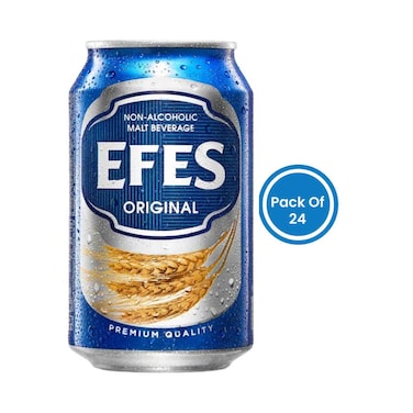 EFES Non Alcoholic Malt Beverage Original 330mlx24 Pieces