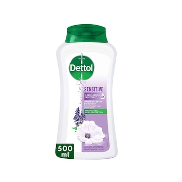 Dettol Sensitive Shower Gel &amp; Body Wash Lavender &amp; White Musk Scent 500ml