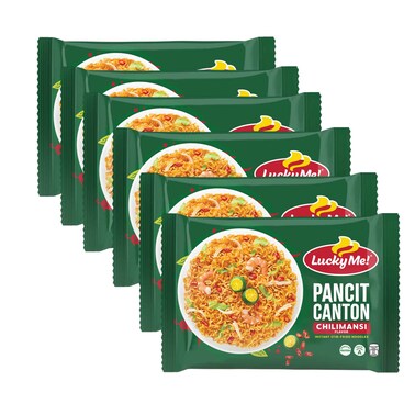 Lucky Me! Pancit Canton Chili Mansi Instant Noodles 65g x6
