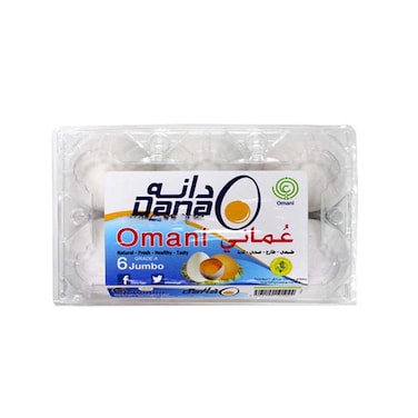 بيض أبيض عماني من الدانة 6 قطع
