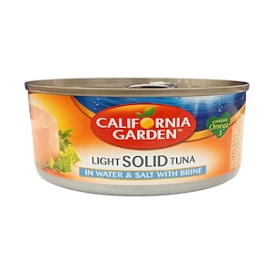 California Garden Light Solid Tuna In Water & Salt W/ Brine 185g