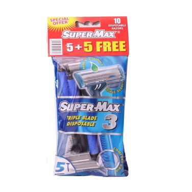 Super Max Disposable Razors 5+5's