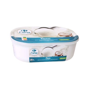 Carrefour Extra Coconut Ice Cream Tub 1l